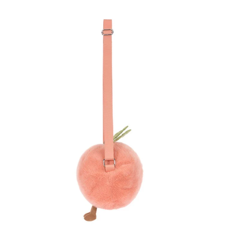 Jellycat Amuseables Peach Shoulder Bag – Plush Crossbody Bag - Image 4