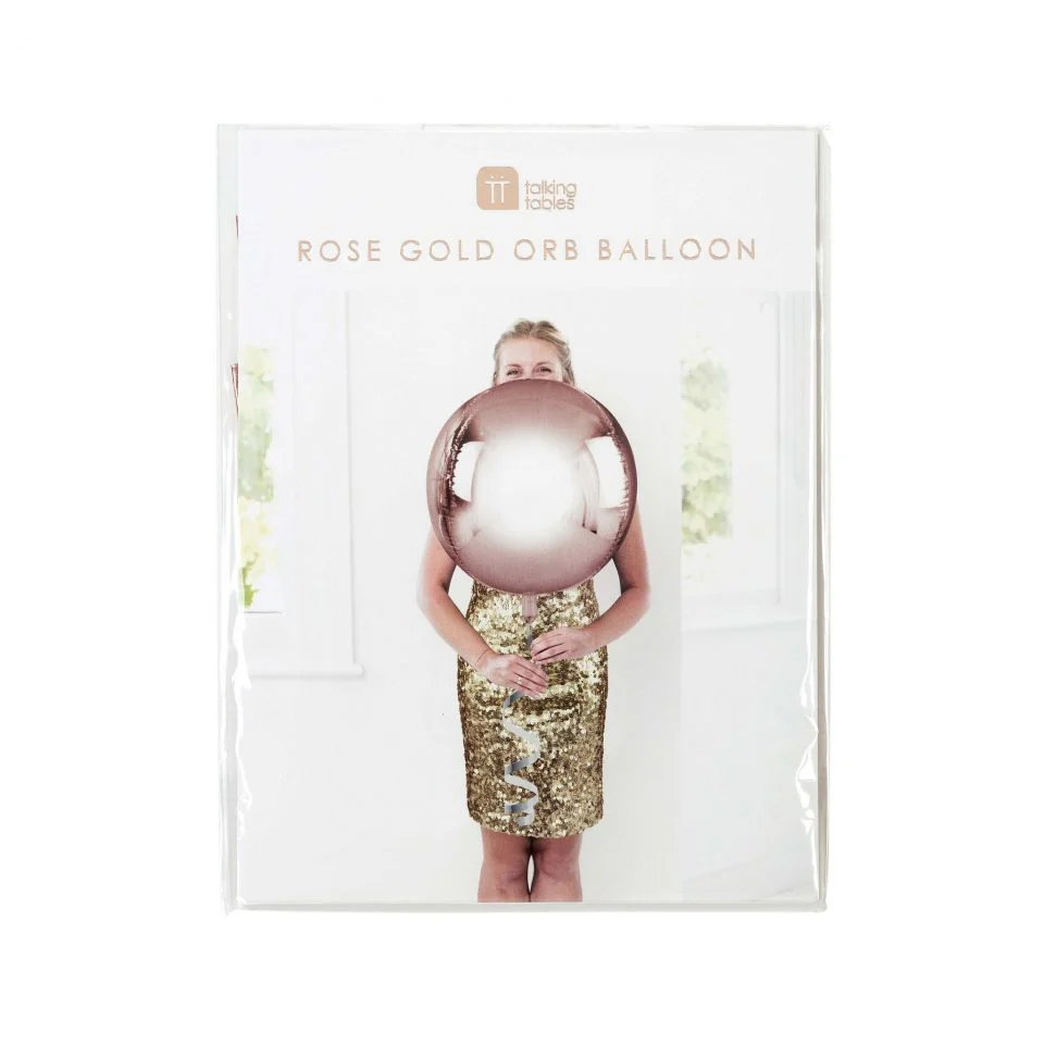 Rose Gold Orb Metallic Party Balloon - Image 3
